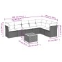 Set aus 8-teiligen Gartensofas und Kissen Kunstrattan schwarz von , Gartensets - Ref: Foro24-3223676, Preis: 477,36 €, Rabatt: %