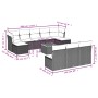 Set von 11-teiligen Gartensofas mit beigen Kissen aus synthetischem Rattan von , Gartensets - Ref: Foro24-3223868, Preis: 683...