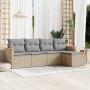 Garden sofa set with 5-piece synthetic rattan beige cushions by , Garden sets - Ref: Foro24-3258321, Price: 329,56 €, Discoun...