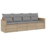 Set Gartensofas mit Kissen 4 Stück synthetisches Rattan beige von , Gartensets - Ref: Foro24-3258174, Preis: 286,33 €, Rabatt: %