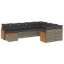 Set mit 10 Gartensofas mit Kissen synthetisches Rattangrau von , Gartensets - Ref: Foro24-3260401, Preis: 662,81 €, Rabatt: %