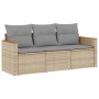 Garden sofa set with beige cushions 3 pieces PE rattan by , Garden sets - Ref: Foro24-3258160, Price: 234,86 €, Discount: %