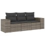 Garden sofa set 3 pieces and gray synthetic rattan cushions by , Garden sets - Ref: Foro24-3254597, Price: 250,92 €, Discount: %