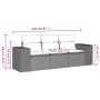 Garden sofa set 3 pieces and gray synthetic rattan cushions by , Garden sets - Ref: Foro24-3254597, Price: 250,92 €, Discount: %