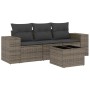 Set mit 4 Gartensofas und Kissen synthetisches Rattangrau von , Gartensets - Ref: Foro24-3254607, Preis: 324,89 €, Rabatt: %