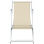 Folding beach chairs, 2 units, aluminum and cream textilene by , Garden chairs - Ref: Foro24-360169, Price: 104,01 €, Discoun...