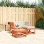 3-piece garden sofa set with pine wood frames in brown wax finish and cushions. by , Garden sets - Ref: Foro24-3216992, Price...