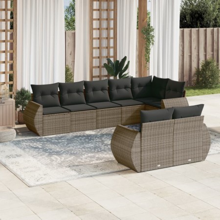 Garden sofa set 8 pieces and gray synthetic rattan cushions by , Modular outdoor sofas - Ref: Foro24-3221619, Price: 621,75 €...