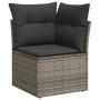 Set mit 8 Gartensofas und Kissen synthetisches Rattangrau von , Modulare Sofas für den Außenbereich - Ref: Foro24-3221619, Pr...