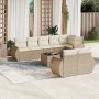 9-piece garden sofa set with beige synthetic rattan cushions by , Modular outdoor sofas - Ref: Foro24-3221627, Price: 842,28 ...