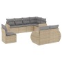 Garden sofa set with beige cushions, 8 pieces, PE rattan. by , Modular outdoor sofas - Ref: Foro24-3221638, Price: 632,47 €, ...