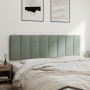 Cabecero de cama acolchado terciopelo gris claro 160 cm de , Cabeceros y pies de cama - Ref: Foro24-374675, Precio: 53,60 €, ...