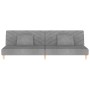 Sofá cama de 2 plazas con dos almohadas tela gris claro de , Sofás - Ref: Foro24-375887, Precio: 229,78 €, Descuento: %