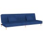 Sofá cama de 2 plazas con dos almohadas tela azul de , Sofás - Ref: Foro24-375893, Precio: 224,06 €, Descuento: %