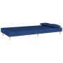 Sofá cama de 2 plazas con dos almohadas tela azul de , Sofás - Ref: Foro24-375893, Precio: 224,06 €, Descuento: %