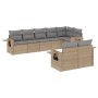 Garden sofa set with beige cushions, 8 pieces, PE rattan. by , Garden sets - Ref: Foro24-3252756, Price: 668,02 €, Discount: %