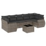 Set mit 8 Gartensofas und Kissen synthetisches Rattangrau von , Gartensets - Ref: Foro24-3253477, Preis: 564,44 €, Rabatt: %