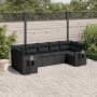 7-teiliges Garten-Esszimmerset und Kissen synthetisches Rattan schwarz von , Gartensets - Ref: Foro24-3252922, Preis: 552,15 ...