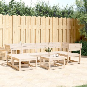 6-piece solid pine wood garden sofa set by , Garden sets - Ref: Foro24-3217030, Price: 392,99 €, Discount: %