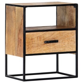 Mesita de noche de madera maciza de mango 40x30x50 cm de vidaXL, Mesitas de noche - Ref: Foro24-247740, Precio: 106,99 €, Des...