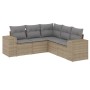 Set Gartensofas mit Kissen 5 Stück synthetisches Rattan beige von , Gartensets - Ref: Foro24-3254886, Preis: 467,22 €, Rabatt: %