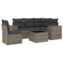 6-piece garden furniture set with gray synthetic rattan cushions by , Garden sets - Ref: Foro24-3254917, Price: 459,87 €, Dis...