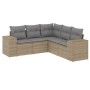 Set Gartensofas mit Kissen 5 Stück synthetisches Rattan beige von , Gartensets - Ref: Foro24-3222548, Preis: 383,45 €, Rabatt: %