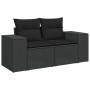 Set aus 6-teiligen Gartensofas und Kissen Kunstrattan schwarz von , Gartensets - Ref: Foro24-3222574, Preis: 433,93 €, Rabatt: %