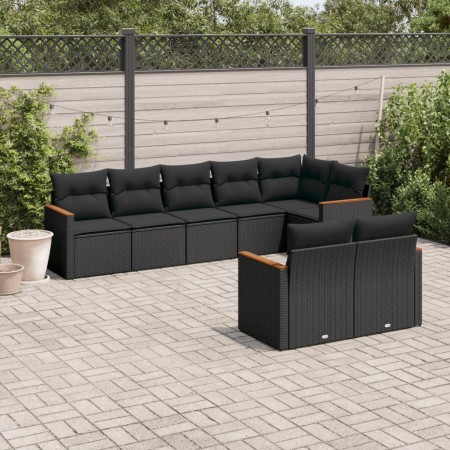 8-piece garden sofa set with black synthetic rattan cushions by , Garden sets - Ref: Foro24-3258548, Price: 555,89 €, Discoun...