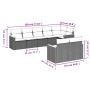 Set aus 8-teiligen Gartensofas und Kissen Kunstrattan schwarz von , Gartensets - Ref: Foro24-3258548, Preis: 555,99 €, Rabatt: %