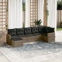 7-piece garden sofa set with gray PE rattan cushions by , Garden sets - Ref: Foro24-3258595, Price: 436,66 €, Discount: %