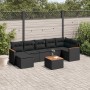 Set aus 8-teiligen Gartensofas und Kissen Kunstrattan schwarz von , Gartensets - Ref: Foro24-3258597, Preis: 515,48 €, Rabatt: %