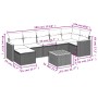 Set aus 8-teiligen Gartensofas und Kissen Kunstrattan schwarz von , Gartensets - Ref: Foro24-3258597, Preis: 515,48 €, Rabatt: %