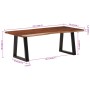 Mesa de centro madera maciza de acacia marrón miel 110x55x40 cm de , Mesas de centro - Ref: Foro24-374950, Precio: 141,97 €, ...