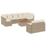 Set Gartensofas mit beigen Kissen 10 Stück synthetisches Rattan von , Gartensets - Ref: Foro24-3258698, Preis: 798,99 €, Raba...