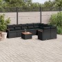 Set Gartensofas 10 Stück Kissen synthetisches Rattan schwarz von , Gartensets - Ref: Foro24-3258709, Preis: 677,89 €, Rabatt: %