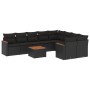 Set Gartensofas 10 Stück Kissen synthetisches Rattan schwarz von , Gartensets - Ref: Foro24-3258709, Preis: 677,89 €, Rabatt: %