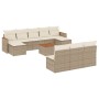 Set de sofás de jardín 11pzas con cojines ratán sintético beige de , Conjuntos de jardín - Ref: Foro24-3258796, Precio: 745,4...