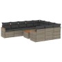 Set mit 11 Gartensofas und Kissen synthetisches Rattangrau von , Gartensets - Ref: Foro24-3258749, Preis: 651,38 €, Rabatt: %