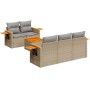 Garden sofa set with 6-piece synthetic rattan beige cushions by , Garden sets - Ref: Foro24-3259028, Price: 488,05 €, Discoun...