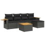 6-piece garden sofa set with black synthetic rattan cushions by , Garden sets - Ref: Foro24-3259164, Price: 392,00 €, Discoun...