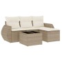 Garden sofa set with 5-piece synthetic rattan beige cushions by , Garden sets - Ref: Foro24-3253615, Price: 388,99 €, Discoun...