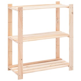 3-tier solid pine wood storage shelf 150 kg by vidaXL, Industrial shelving - Ref: Foro24-286200, Price: 44,98 €, Discount: %