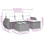 Garden sofa set with 5-piece synthetic rattan beige cushions by , Garden sets - Ref: Foro24-3253615, Price: 400,23 €, Discoun...