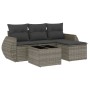 Garden sofa set with 5-piece synthetic rattan gray cushions by , Garden sets - Ref: Foro24-3253617, Price: 369,69 €, Discount: %