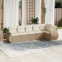 Set Gartensofas mit Kissen 6 Stück synthetisches Rattan beige von , Gartensets - Ref: Foro24-3253725, Preis: 557,82 €, Rabatt: %