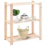 3-tier solid pine wood storage shelf 150 kg by vidaXL, Industrial shelving - Ref: Foro24-286200, Price: 49,50 €, Discount: %