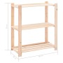 3-tier solid pine wood storage shelf 150 kg by vidaXL, Industrial shelving - Ref: Foro24-286200, Price: 49,50 €, Discount: %