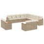 Garden set with 13-piece synthetic rattan beige cushions. by , Garden sets - Ref: Foro24-3258929, Price: 1,00 €, Discount: %