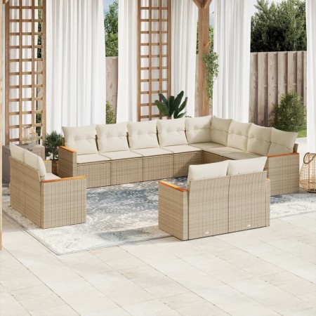 Garden sofa set 12 pieces and brown synthetic rattan cushions by , Garden sets - Ref: Foro24-3258915, Price: 1,00 €, Discount: %